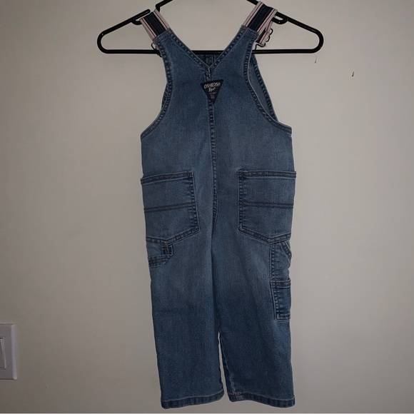 Oshkosh B'gosh Overalls Toddler Boys Sz 2T Carpenter Denim - Picture 3 of 5